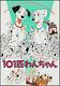 101 Dalmatians Japanese B2 Movie Poster R86 Walt Disney Gorgeous