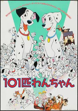 101 DALMATIANS Japanese B2 movie poster R86 WALT DISNEY Gorgeous