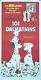 101 Dalmatians Movie Poster Folded 41x81 Three Sheet R1969 Disney Animation