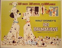 101 DALMATIANS US half sheet movie poster 22x28 WALT DISNEY R72 NM