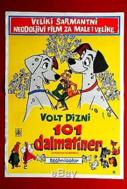 101 Dalamatians Walt Disney 1960 Rare Exyu Movie Poster