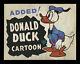 1930's Donald Duck 11x14 Title Card Poster Disney's Rarest & Best Lobby Card