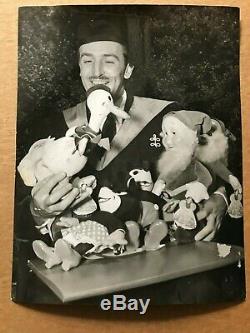 1930's Walt Disney Type 1 Photo Mickey Minnie Mouse Stuffed Toys Snow White Rare
