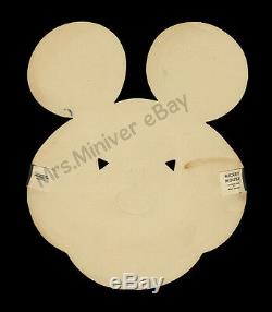 1933 MICKEY MOUSE POSTER and PAR-T-MASK! 1-of-a-kind WALT DISNEY STORE DISPLAY