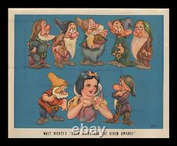 1938 Snow White and the Seven Dwarfs? WALT DISNEY Campaign Book With Herald