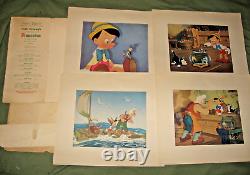 1940 DISNEY Pinocchio Center Theatre Premiere Print Packet with 4 prints