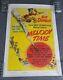 1948 Walt Disney Melody Time 1 Sheet Movie Poster Linen Backed Animation