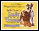 1955 Walt Disney Lady And The Tramp Movie Poster Top Museum Linen-mounted