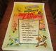 1955 Walt Disney Music Land One-sheet Movie Poster Linen Backed Fn+ Donald Duck