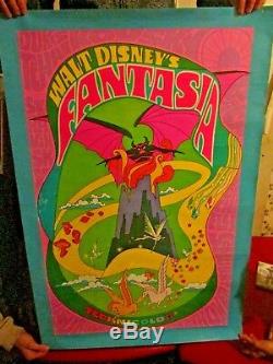 1969 WALT DISNEY FANTASIA cinema movie poster 41 X 28