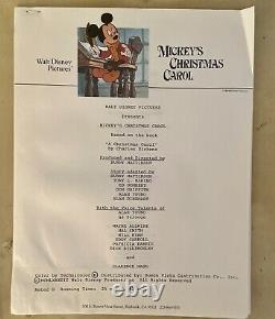 1983 Walt Disney Pictures Mickey's Christmas Carol Press Kit Complete w Photos