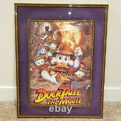 1990 Disney DUCK TALES THE MOVIE Vintage Movie Poster with 19x24 Frame