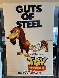 1995 NEW MINT Original Disney Toy Story Pre Release Movie Theater Banner. Buzz