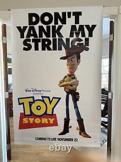 1995 NEW Original Disney Toy Story Pre Release Movie Theater Banner. Woody