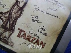 1999 Walt Disney Tarzan Animation Movie Poster Director & Crew Signed 2 Sided
