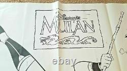 (2) Disney Mulan Movie Theater Template HUGE RARE 54x75