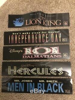 90'S LIGHTED Movie Theater Banners SIGNS JURASSIC PARK Disney Lot Lion King rare