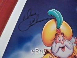 ALADDIN MOVIE POSTER DOUBLE Sided ORIGINAL DISNEY AUTOGRAPHED BY LEAD ANIMATORS