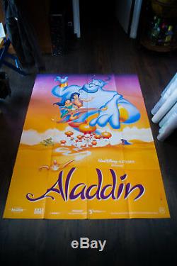 ALADDIN Style B Walt Disney 4x6 ft Vintage French Grande Movie Poster 1992