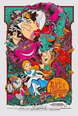 Alice In Wonderland Print Ken Taylor Mondo Oh My Disney Rare Sold Out /490
