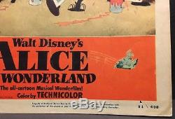 Alice in Wonderland Original 1951 Lobby Card Disney Painting the Roses Red