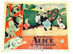 Alice in Wonderland Original 1951 RKO Lobby Card Painting the Roses Disney NSS