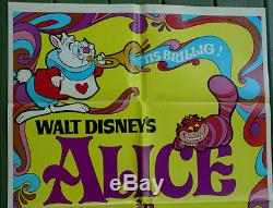 Alice in Wonderland R74 Original U. S. One Sheet DISNEY Movie Poster