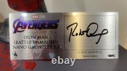 Autographed Marvel Taurus Studio Avengers Endgame 11 Iron Man Gauntlet LE RDJ