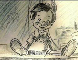 Awesome Walt Disney Original Signed Pinocchio Drawing! Make Offer