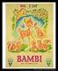 Bambi A Walt Disney 4x6 Ft On Linen Vintage French Grande Original Poster 1947