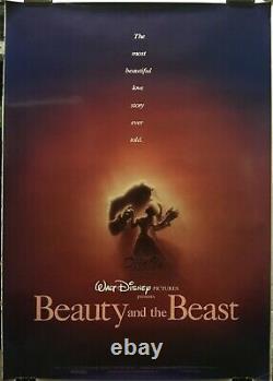 BEAUTY AND THE BEAST Original Movie Poster 1991 Walt Disney Very Fine