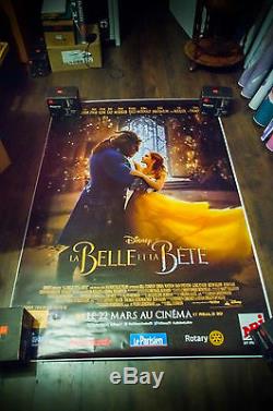 BEAUTY AND THE BEAST Walt Disney 4x6 ft Bus Shelter Original Movie Poster 2017