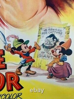 BRAVE LITTLE TAILOR Movie Poster (Fine) One Sheet'50RR WALT DISNEY Mickey Mouse