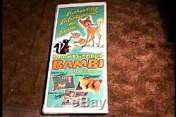Bambi R57 Insert 14x36 Movie Poster Vintage Disney Classic