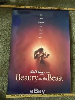 Beauty And The Beast/2 Sided Movie Poster/ John Alvin/Hand Signed/ Disney