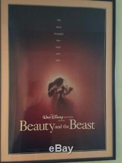 Beauty and the Beast (1991) Disney original movie poster, Double sided, 27X 40