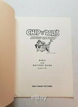 CHIP'N' DALE RESCUE RANGERS / 1987 Walt Disney TV Series Bible & Writer's Guide