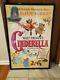 Cinderella Movie Poster Original Disney Folded 27x41 R1973 Animation Mint