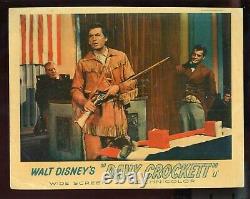 COMPLETE SET Disney DAVY CROCKETT English Lobby Cards KING OF THE WILD FRONTIER