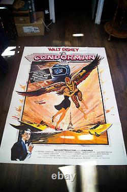 CONDORMAN Walt Disney 4x6 ft Vintage French Grande Original Movie Poster 1981