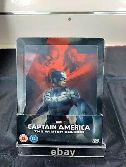 Captain America Winter Soldier Bluray 3d+2d Zavvi Steelbook Lenticular, New