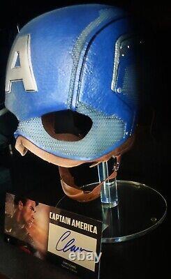 Chris Evans Signed King Arts Captain America Helmet 11 Winter Soldier LE 100WW