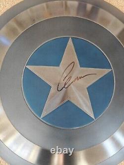 Chris Evans Signed Metal Captain America Stealth Shield 11 Winter Soldier Heavy