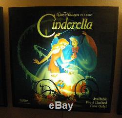 Cinderella Light Box Poster 3' X 3' SUPER RARE Disney 1988 vintage