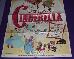Cinderella Movie Poster R73 Original One Sheet Walt Disney