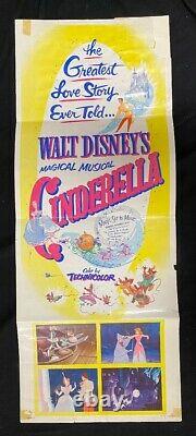 Cinderella Original Insert Movie Poster -1957 rerelease Walt Disney
