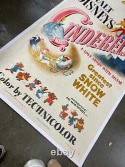 Cinderella Original Three Sheet Movie Poster Disney 1950 Hollywood Posters