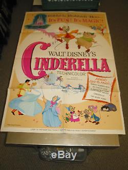 Cinderella/reissue 1965 U. S. One Sheet Movie Poster (walt Disney)