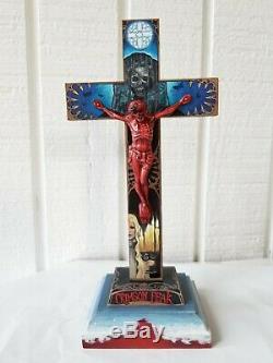 Crimson Peak HAND PAINTED crucifix Guillermo del Toro pans labyrinth Disney art