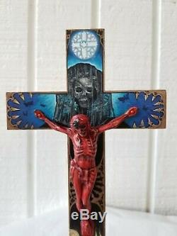 Crimson Peak HAND PAINTED crucifix Guillermo del Toro pans labyrinth Disney art